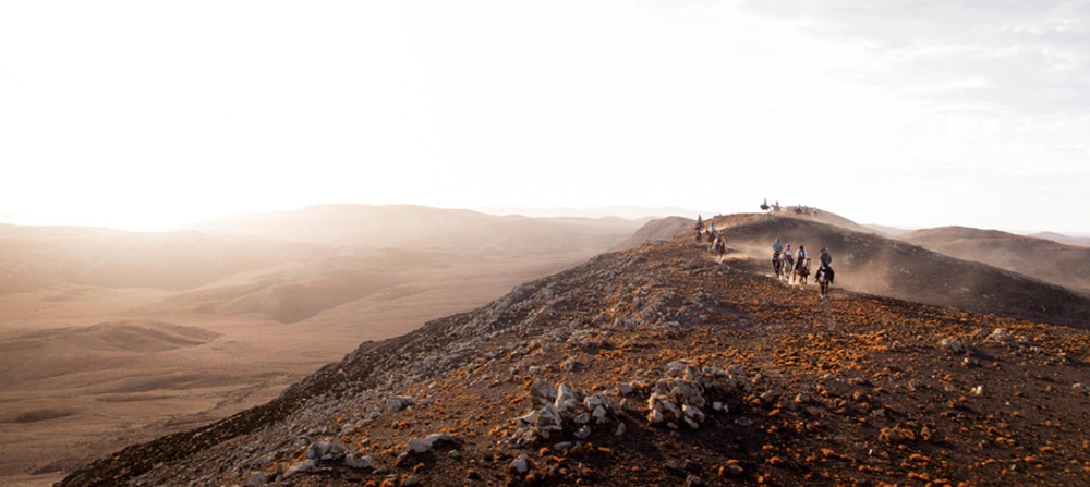 Vue lors de la randonnée équestre en Namibie