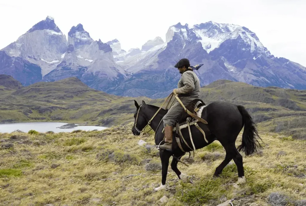 gaucho a cheval en patagonie au chili